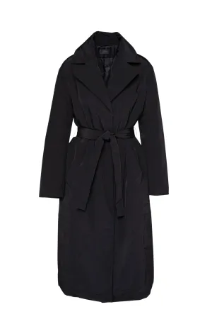 Lounge the Label II HIRSCHHORN Puff Tie Coat - black