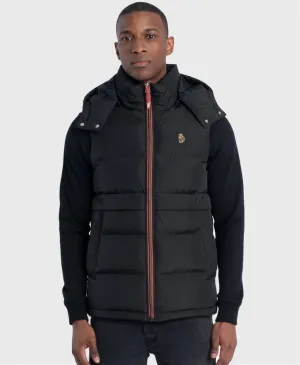 Luke 1977 M500755 Egrit Quilted Gilet Black