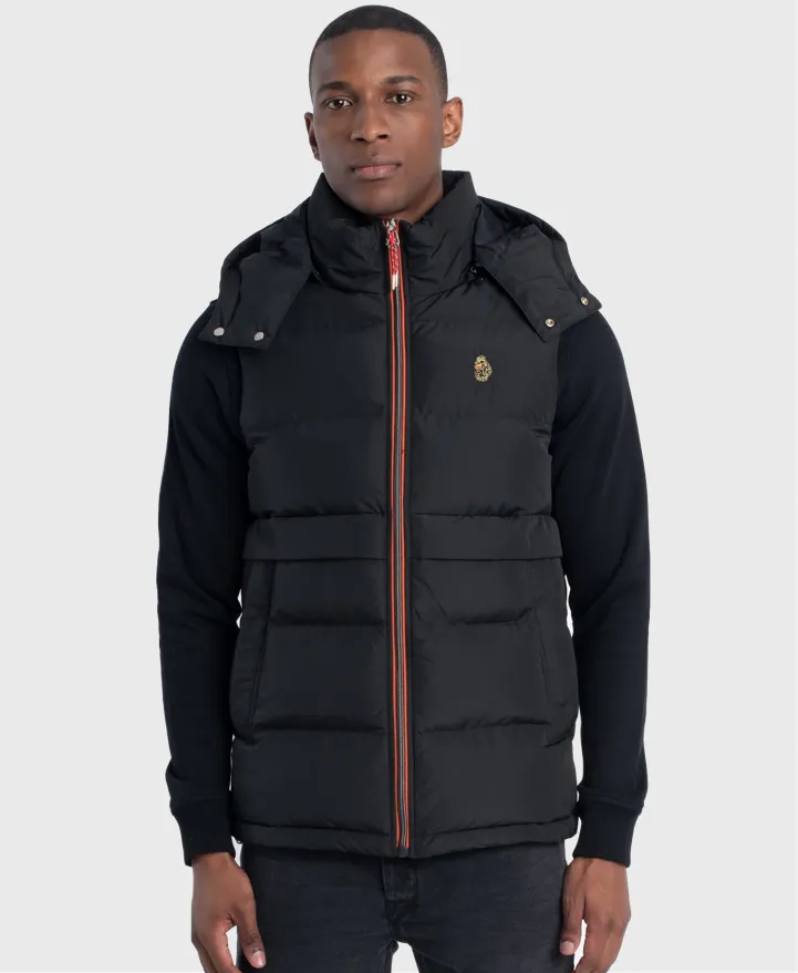 Luke 1977 M500755 Egrit Quilted Gilet Black