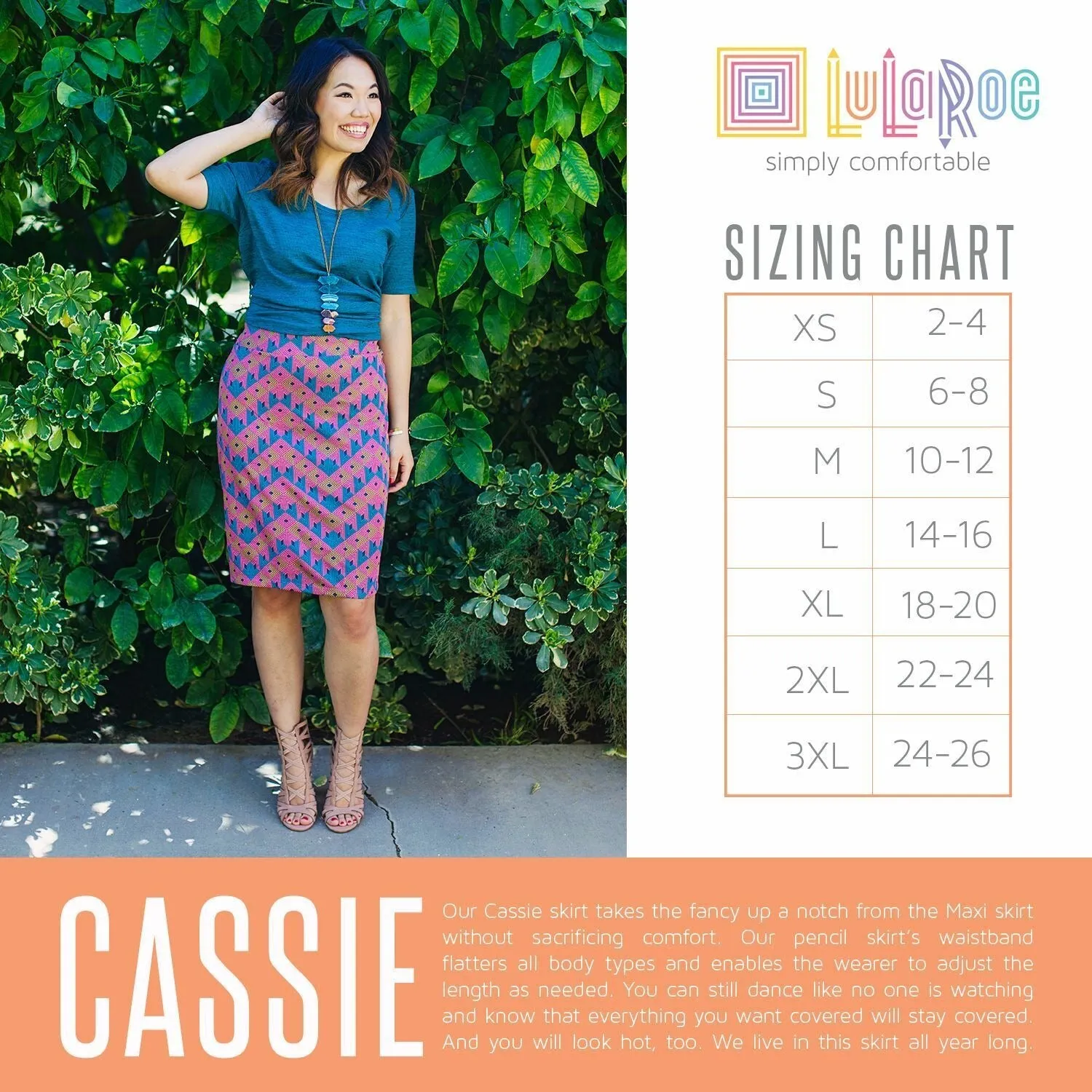 LuLaRoe Cassie Bundle of 2 Womens XS Skirts Pencil Multicolor NWT