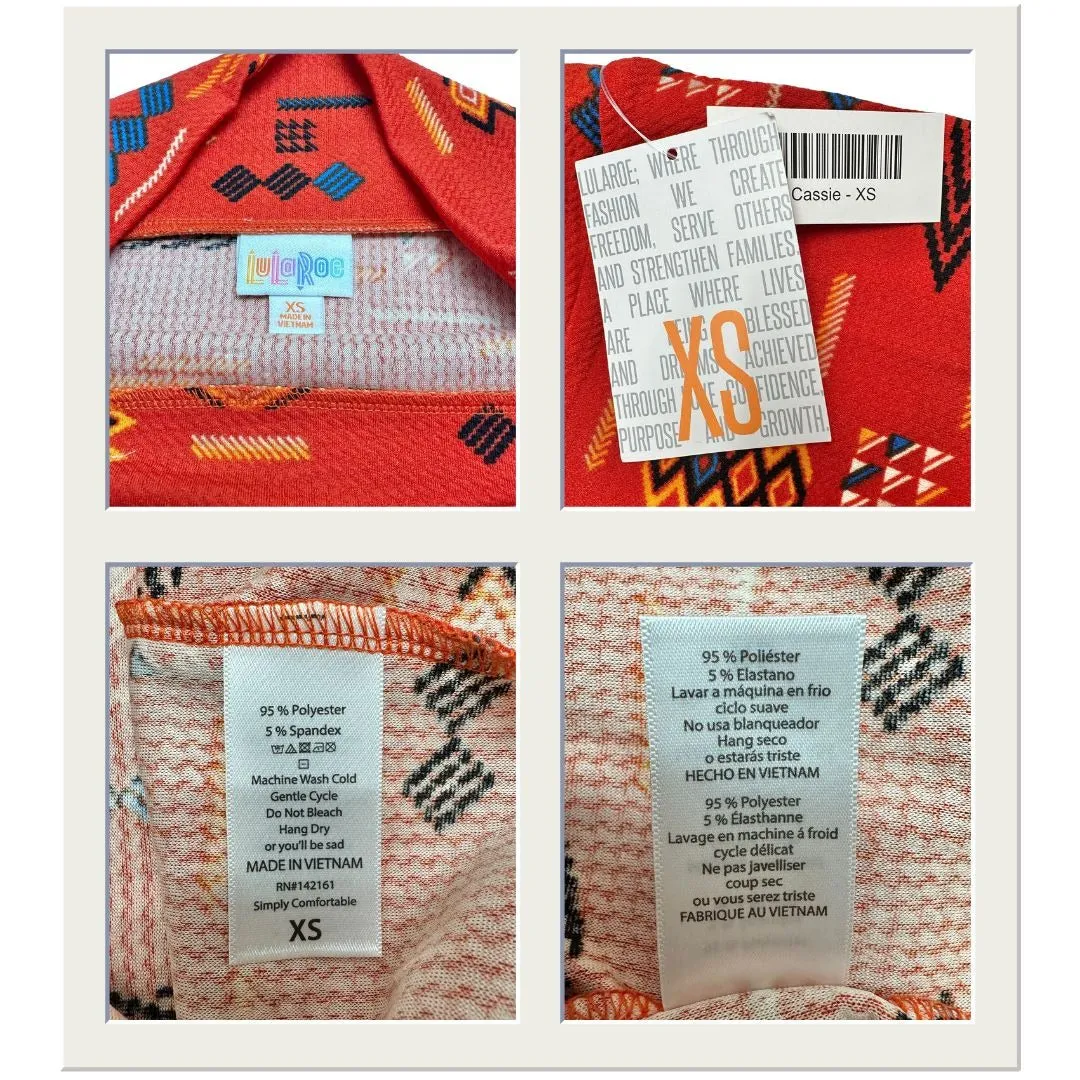 LuLaRoe Cassie Bundle of 2 Womens XS Skirts Pencil Multicolor NWT