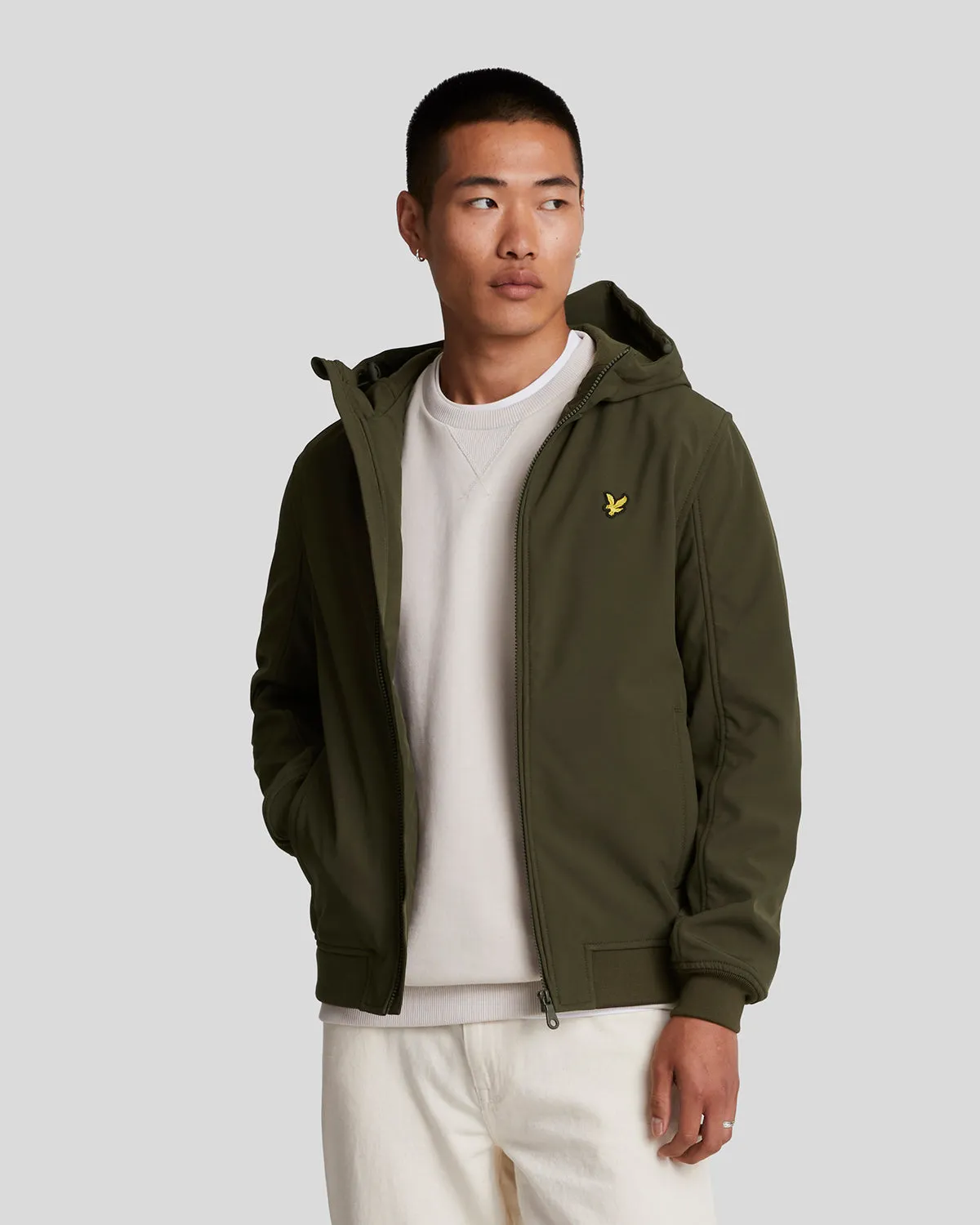 Lyle And Scott JK2110V Fleece Back Softshell Jacket Olive