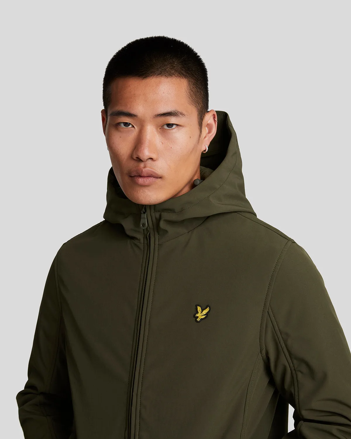 Lyle And Scott JK2110V Fleece Back Softshell Jacket Olive