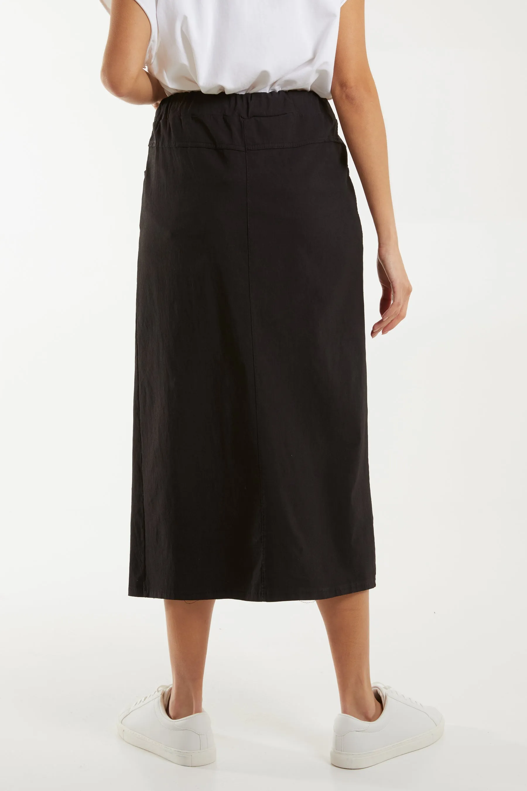 Magic String Front Split Pencil Skirt