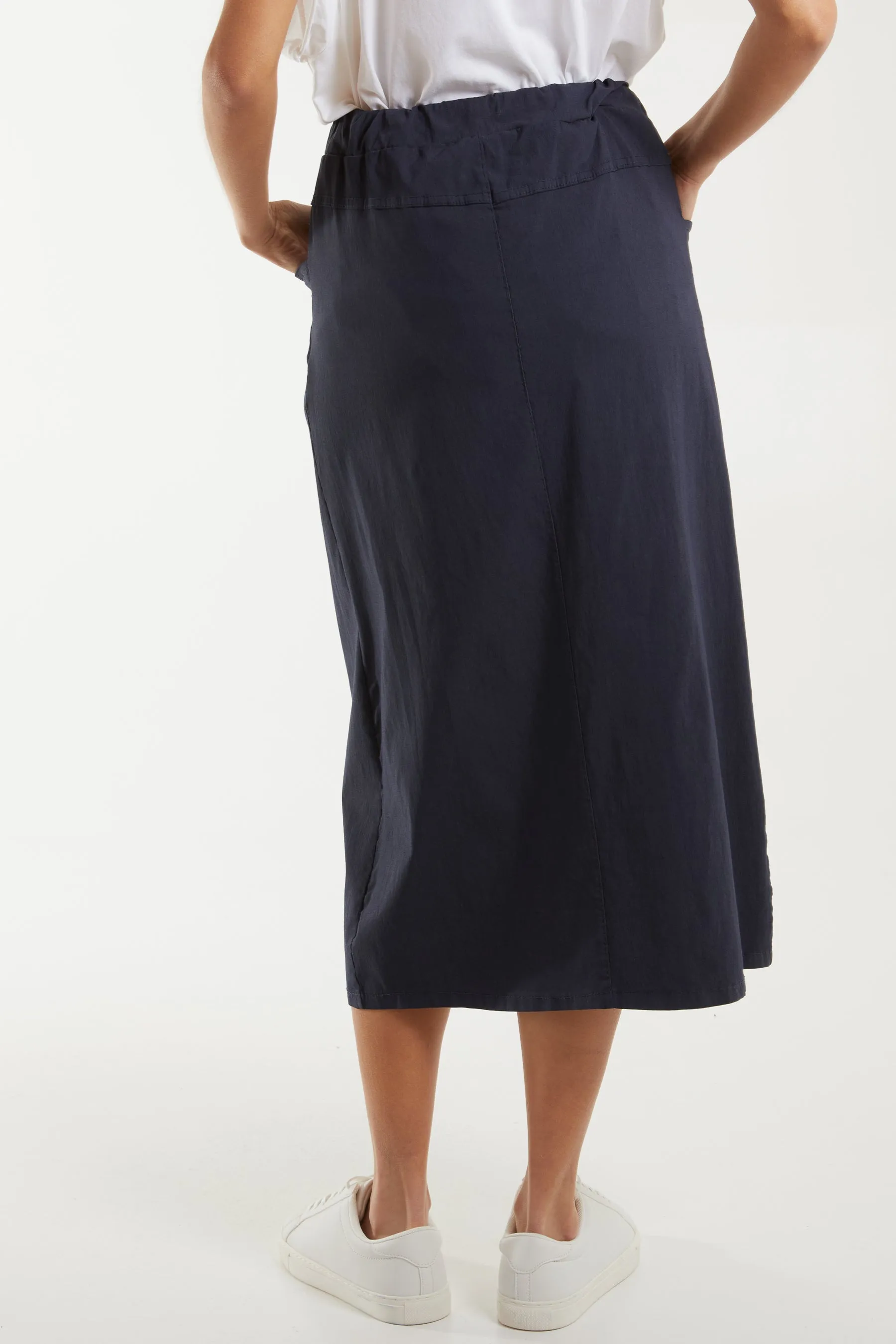 Magic String Front Split Pencil Skirt