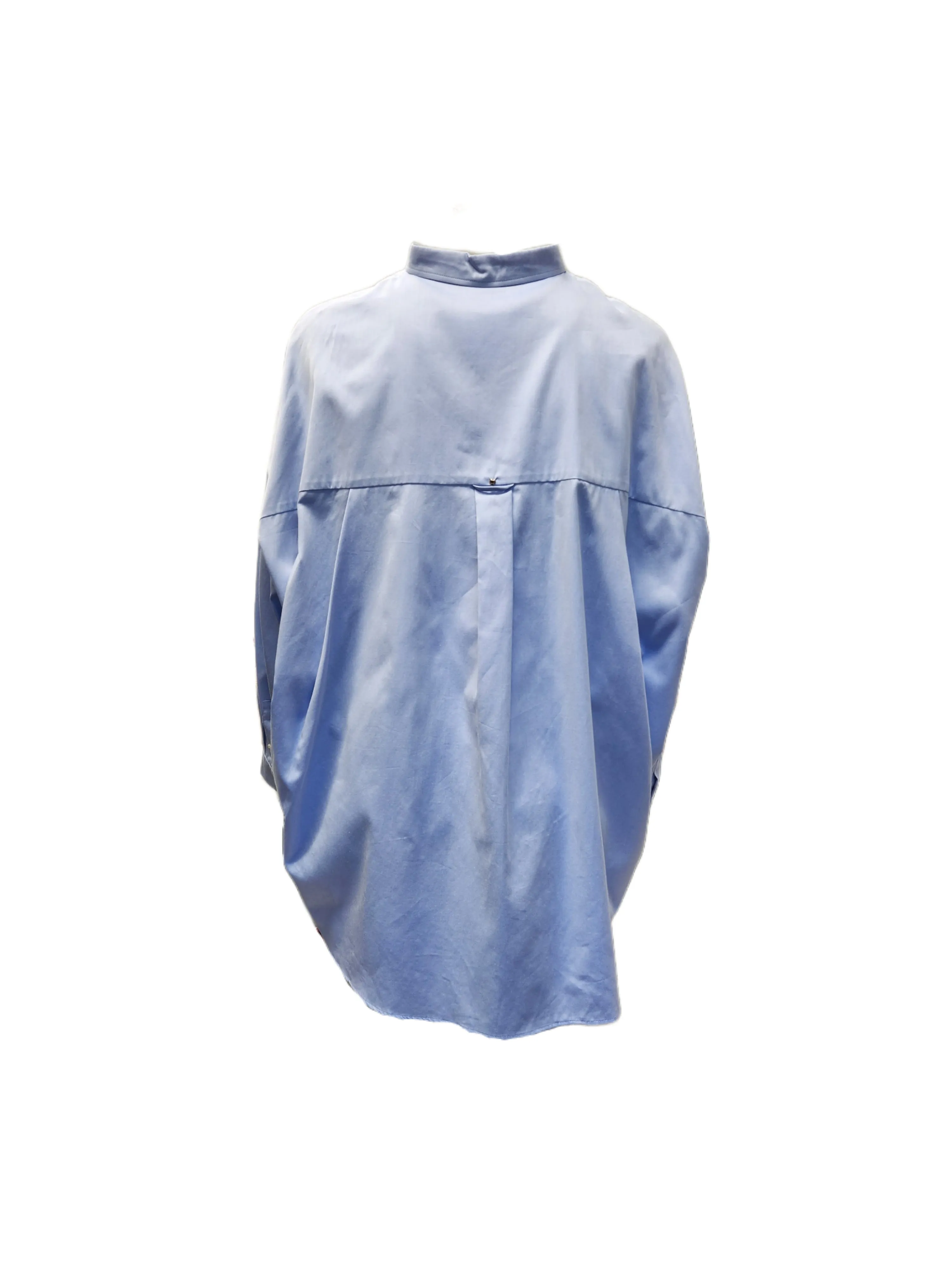 Marina Rinaldi Women's Blue Falesia Button Front Shirt Size 24W/33 NWT