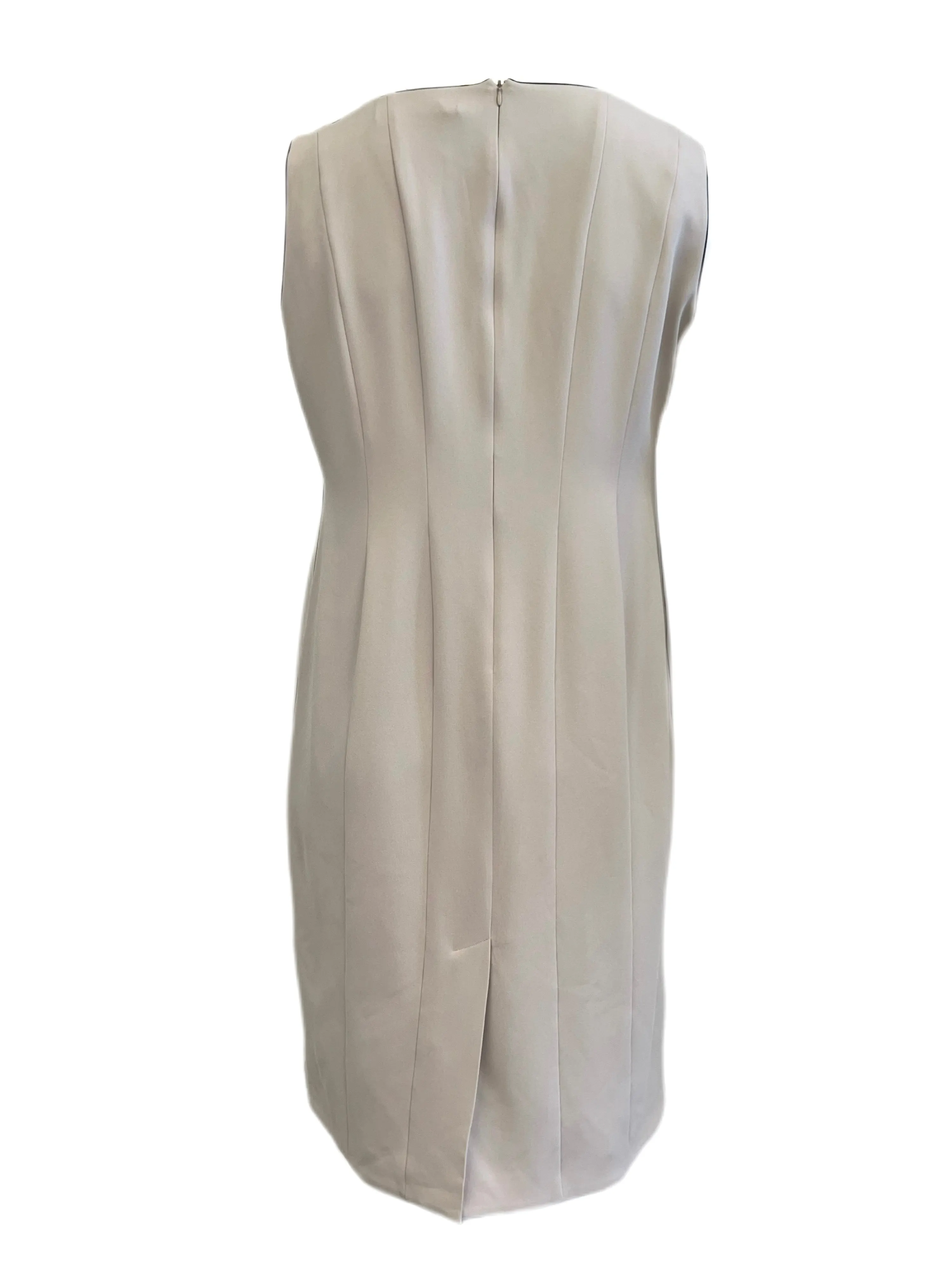 Marina Rinaldi Women's Sand Dakar Sleeveless Sheath Dress NWT