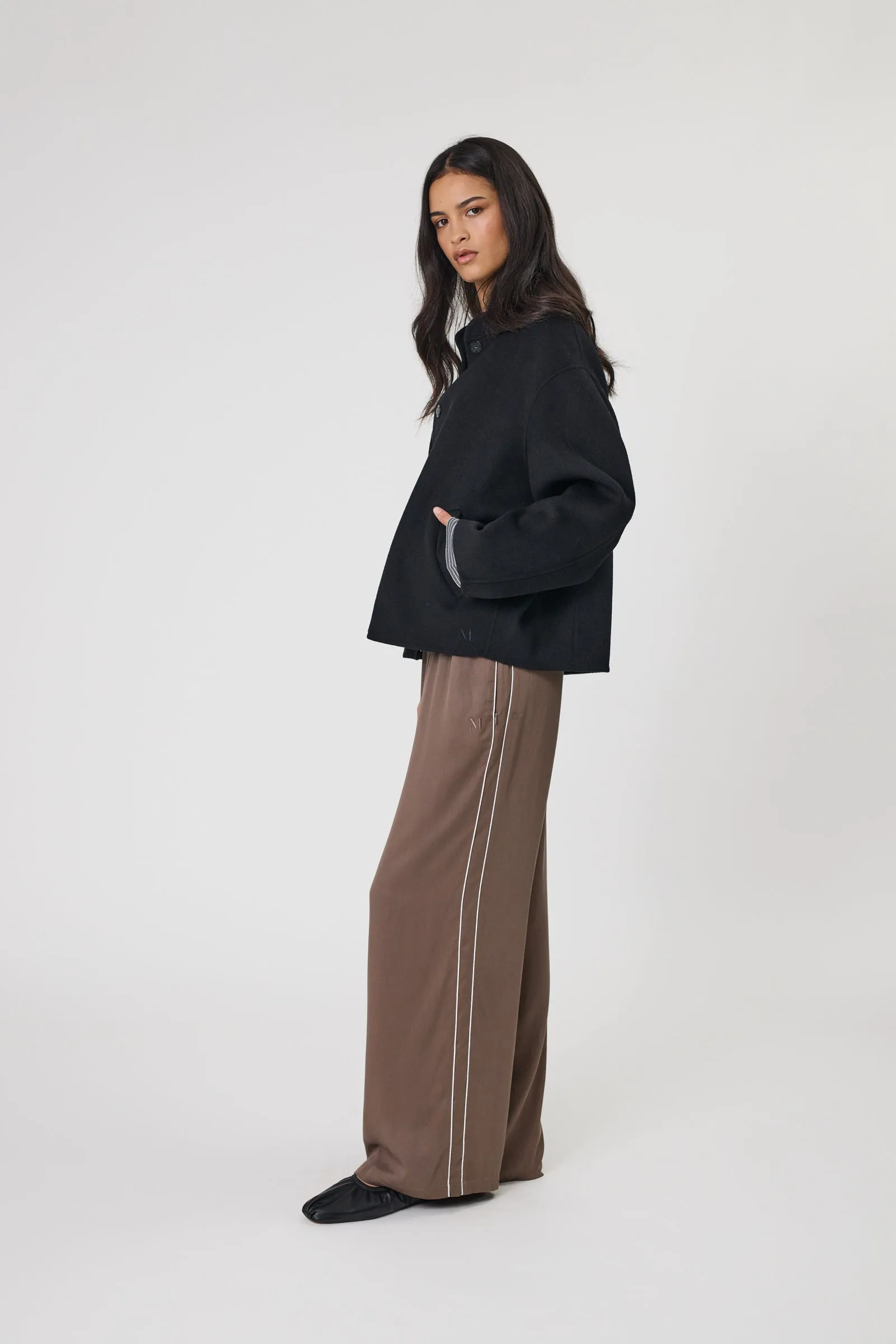Marlow Annex Wool Bomber - Black