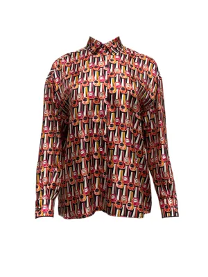 Max Mara Women's Multicolor Taro Button Closure Shirt NWT
