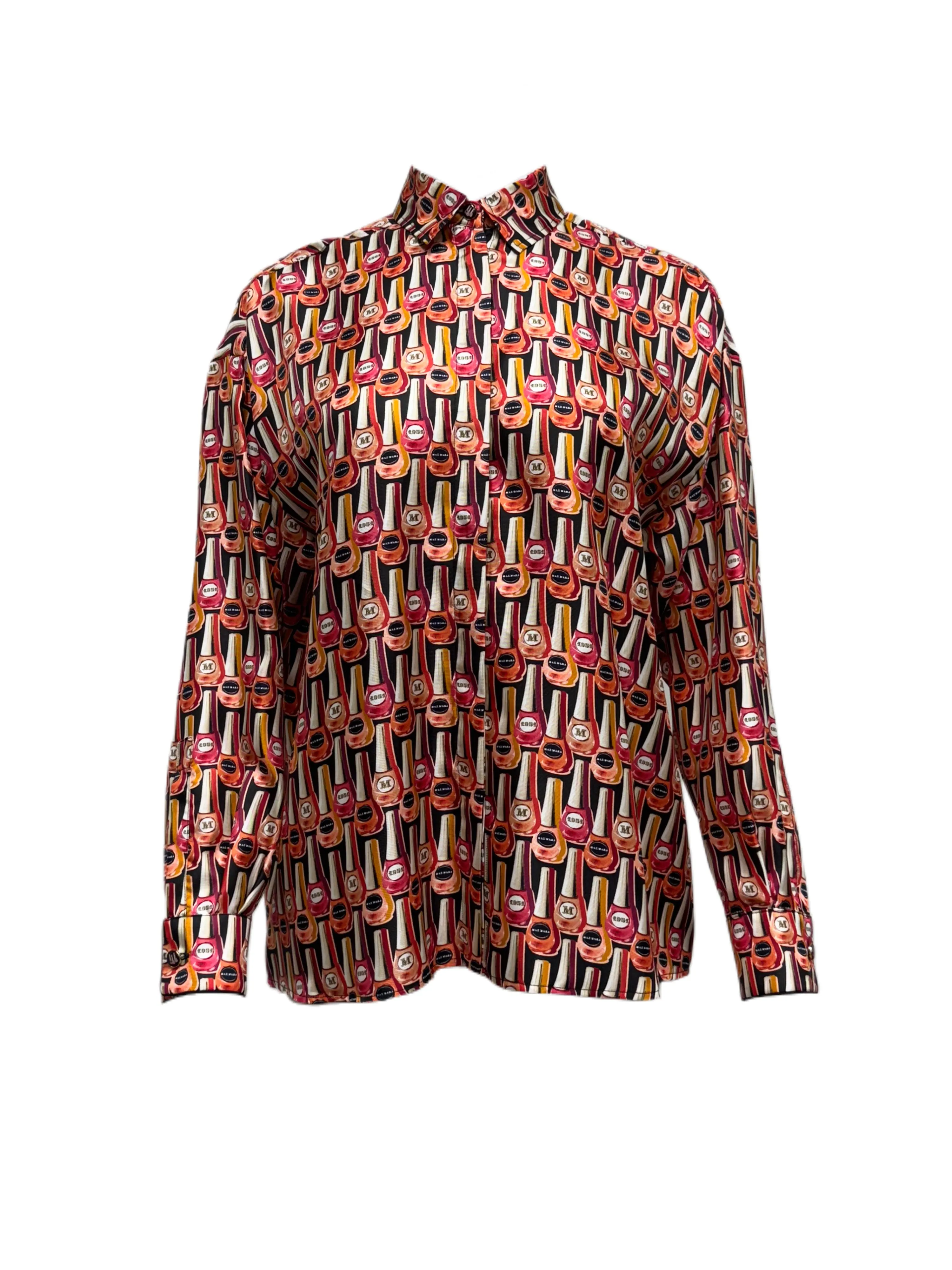 Max Mara Women's Multicolor Taro Button Closure Shirt NWT