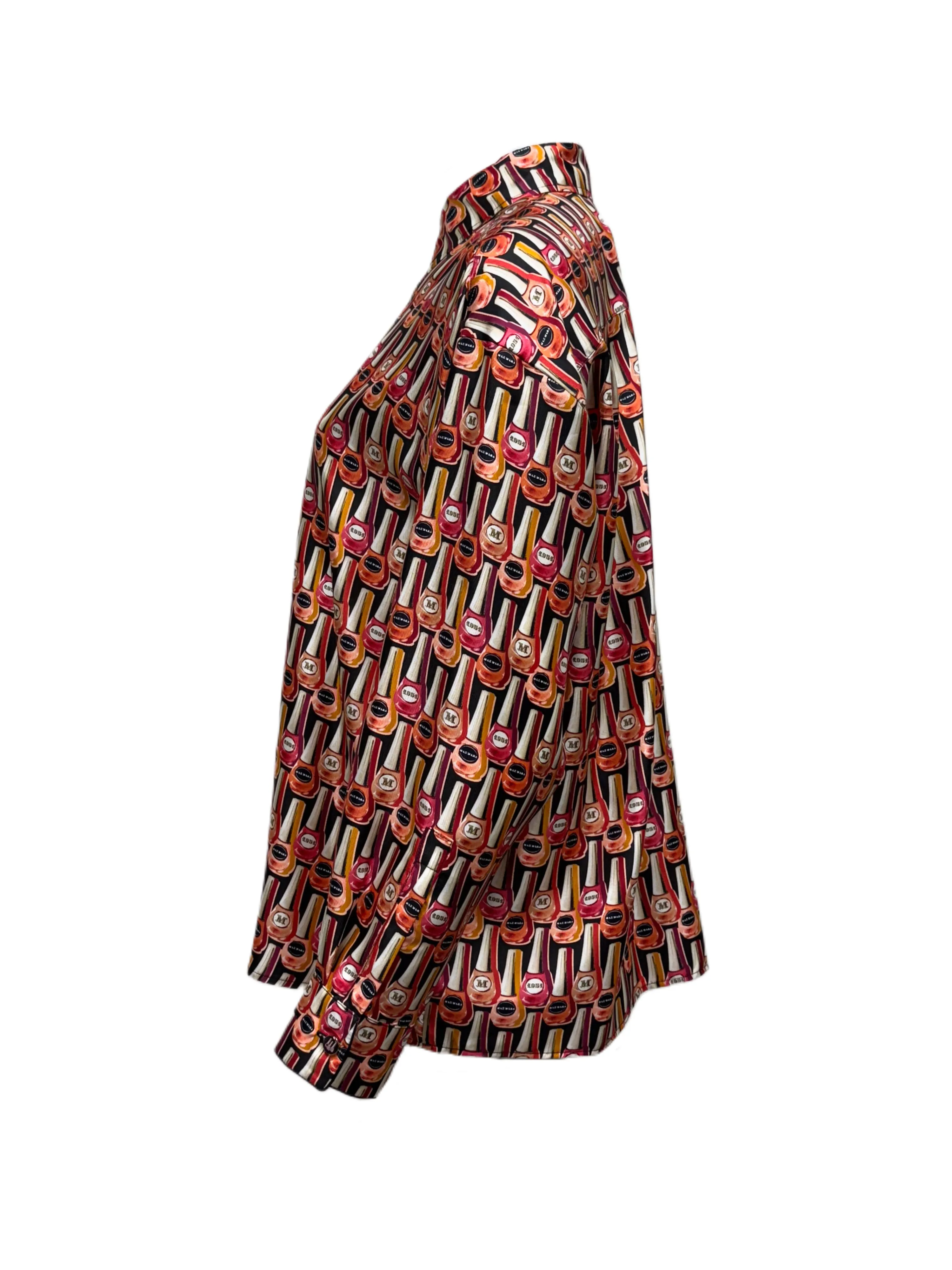 Max Mara Women's Multicolor Taro Button Closure Shirt NWT