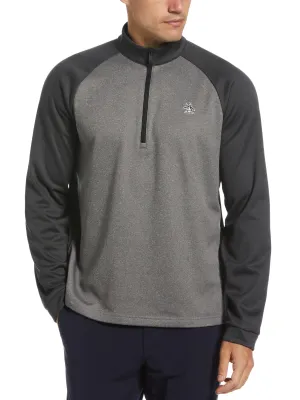 Men's 1/4 Zip Raglan Color Block Pullover