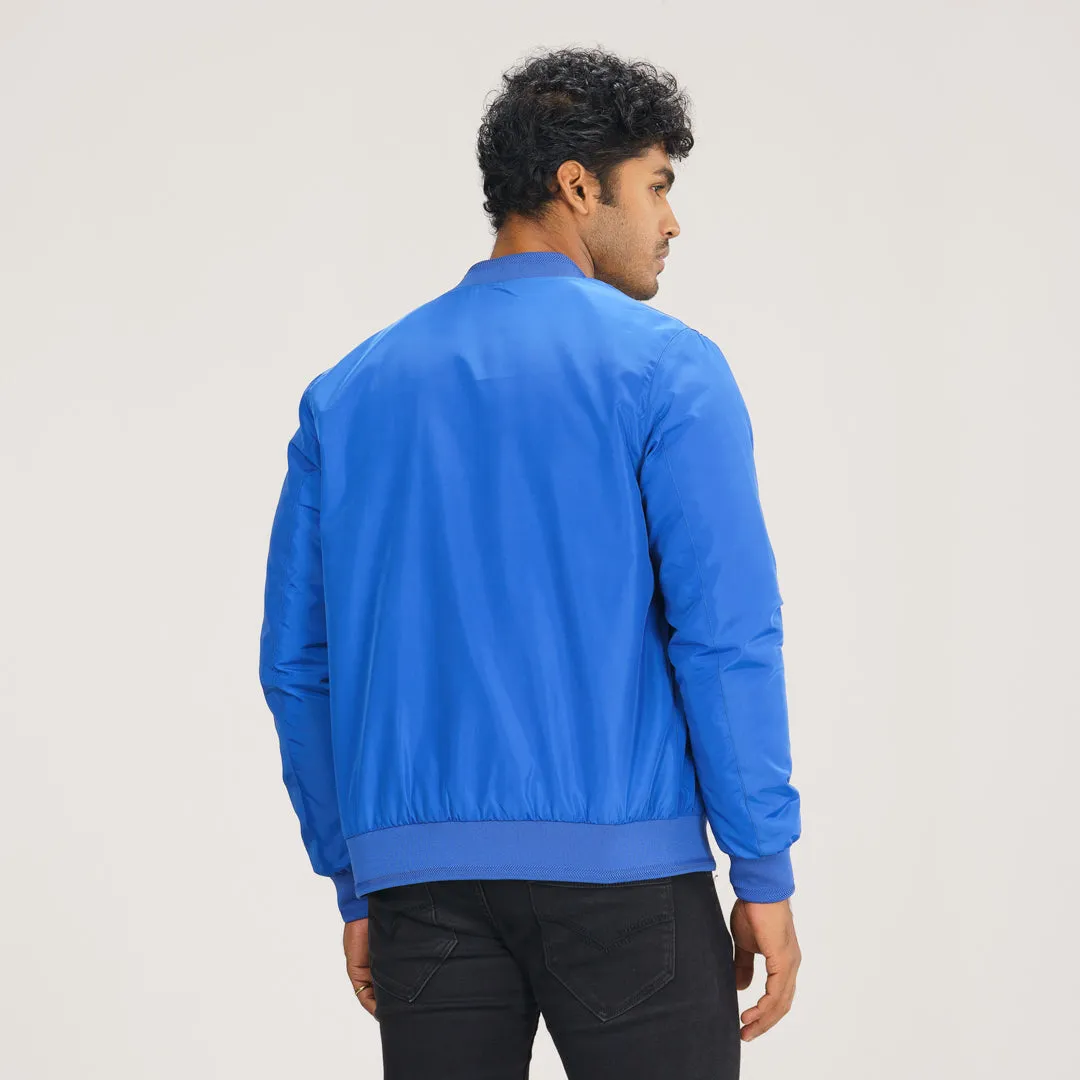 Mens Blue Bomber Jacket