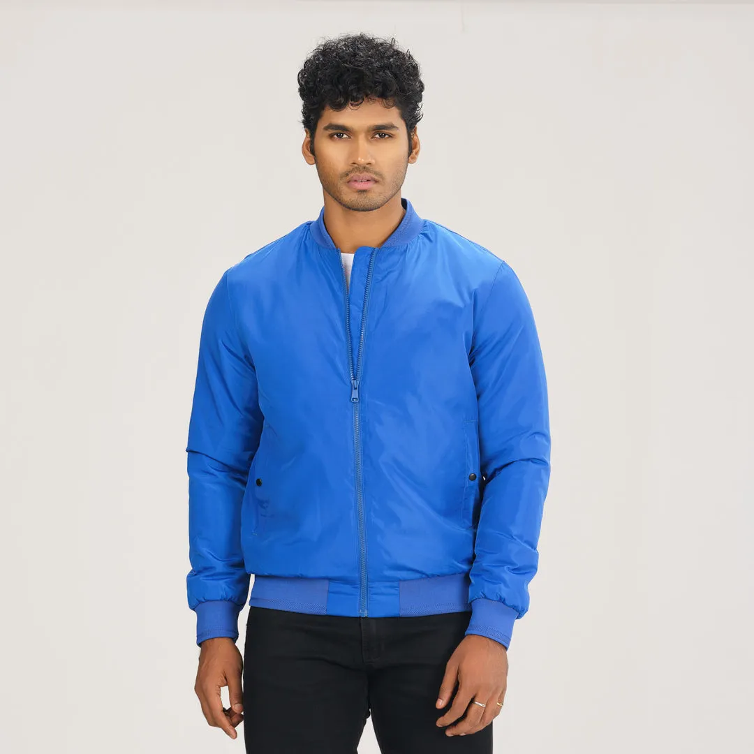 Mens Blue Bomber Jacket