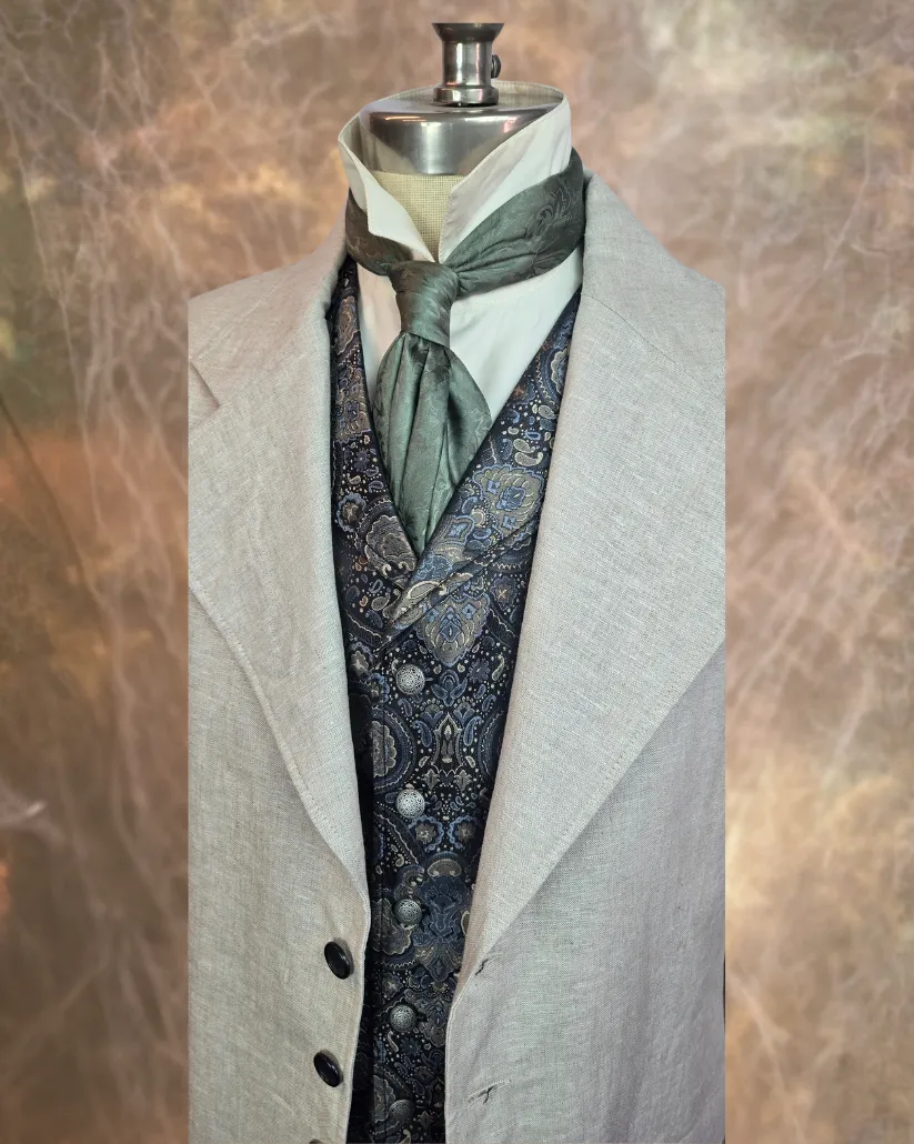 Men's Frock Coat - Antique White Tweed