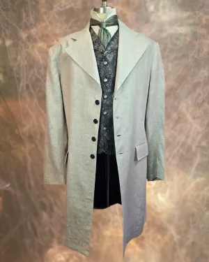 Men's Frock Coat - Antique White Tweed