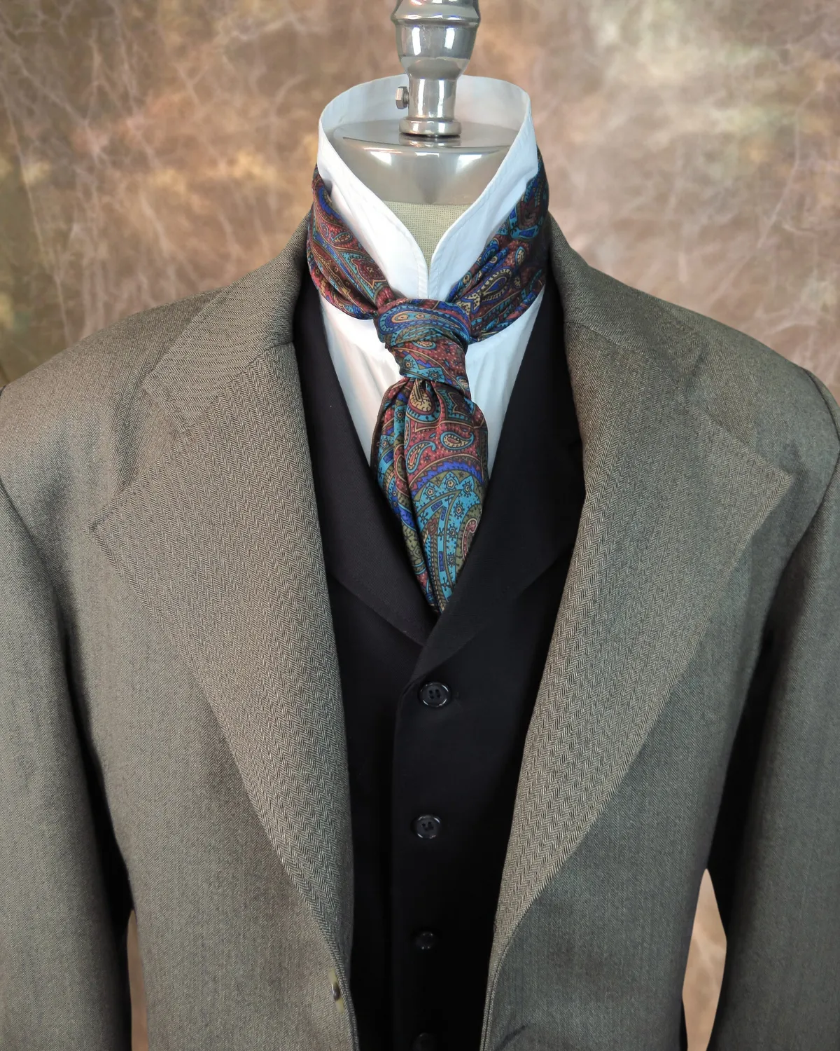 Men's Frock Coat - Granite Herringbone