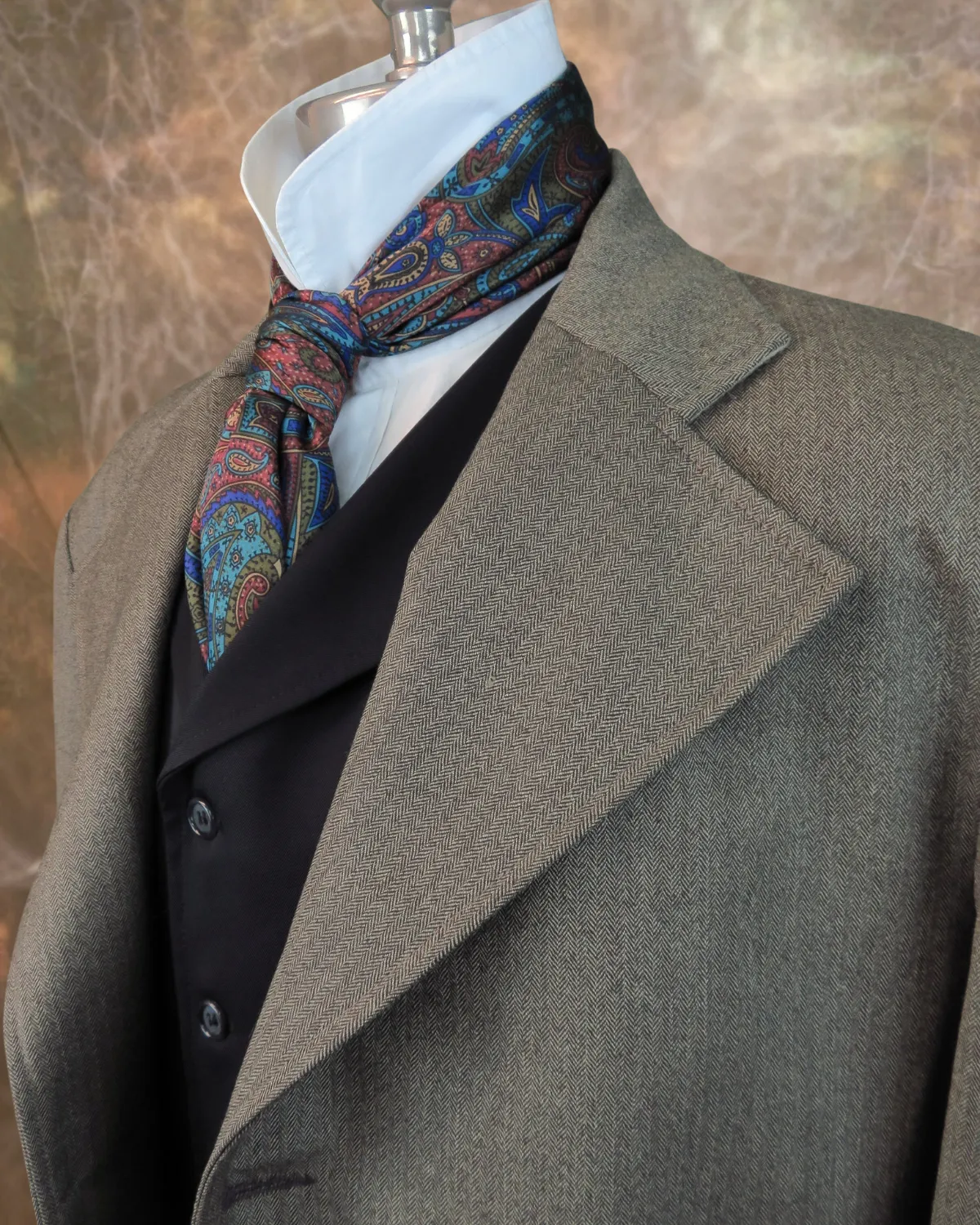Men's Frock Coat - Granite Herringbone