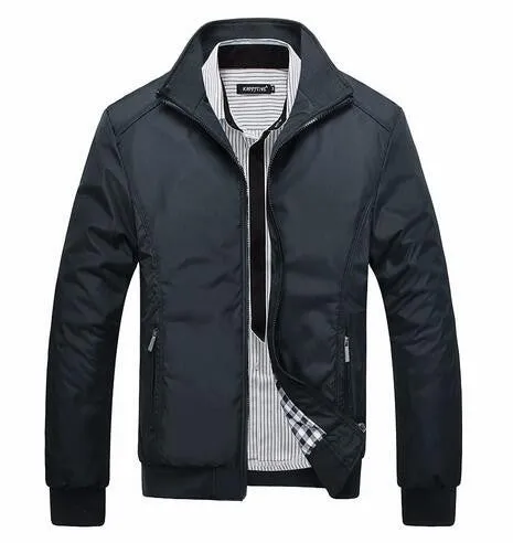 Mens Jacket Overcoat Warm man Stand Slim casual coats outwear windbreaker jackets size M-5XL
