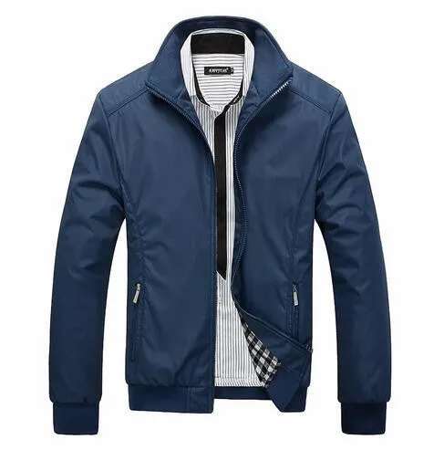 Mens Jacket Overcoat Warm man Stand Slim casual coats outwear windbreaker jackets size M-5XL
