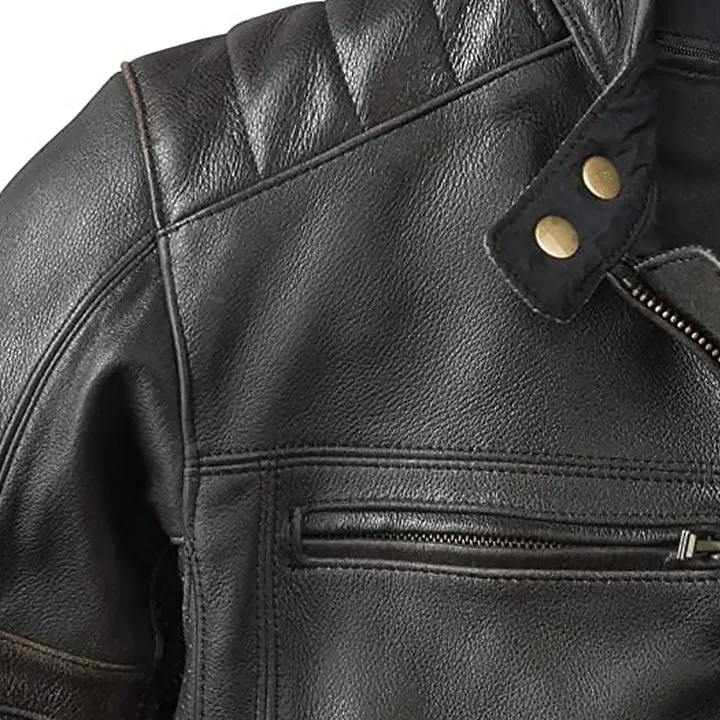 Men's Original Leather Armor & Thermal Liner Moto Jacket