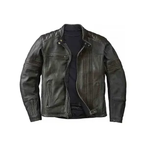 Men's Original Leather Armor & Thermal Liner Moto Jacket