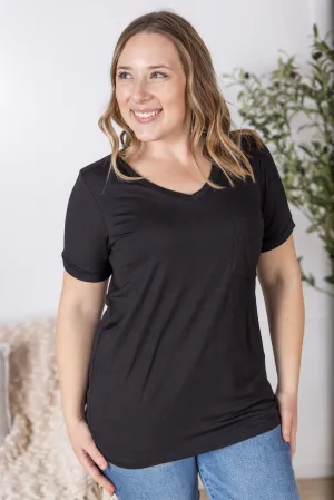 Michelle Mae Black Sophie Pocket Tee Top