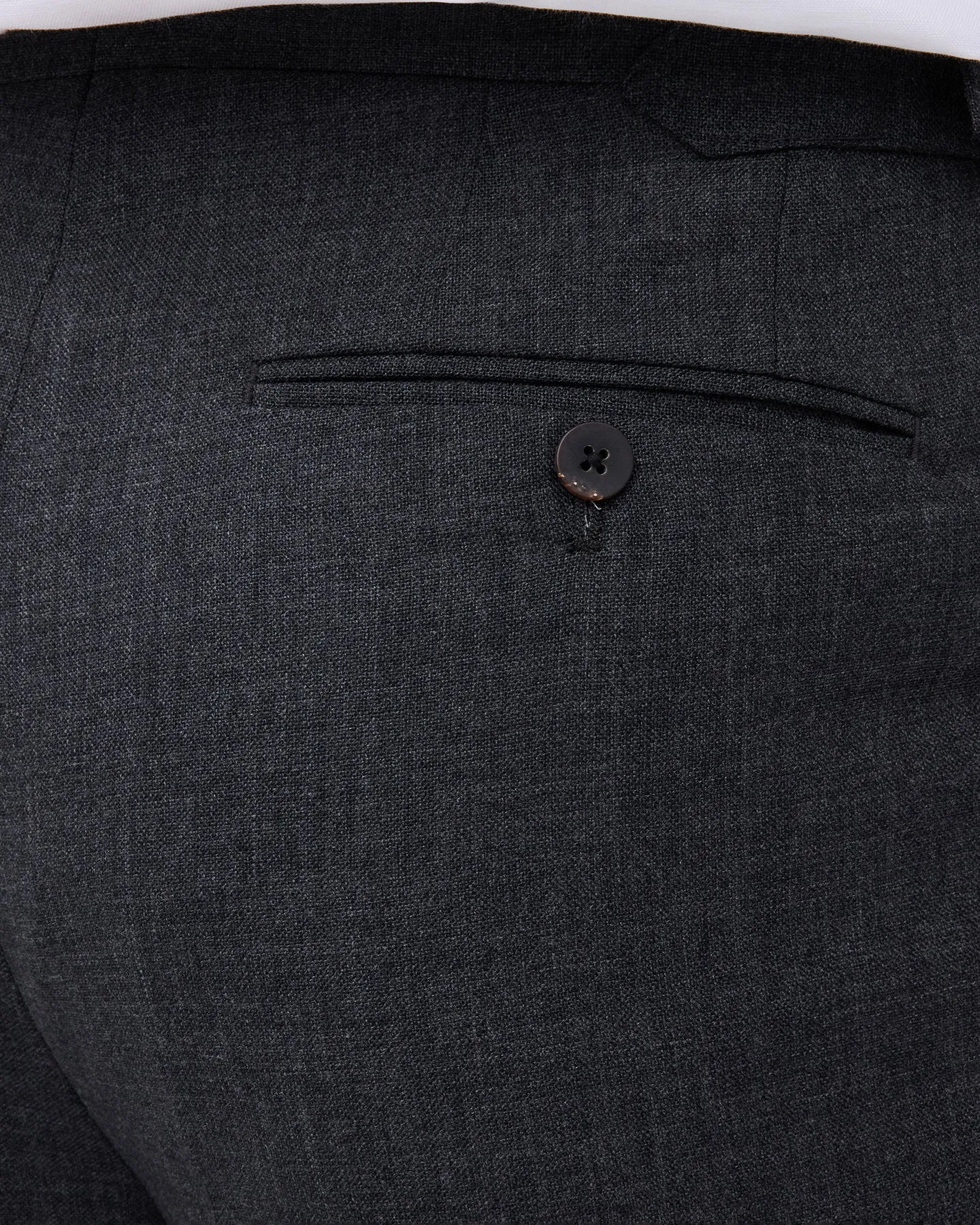 Mid Grey Single Pleat Tropical Wool Trousers