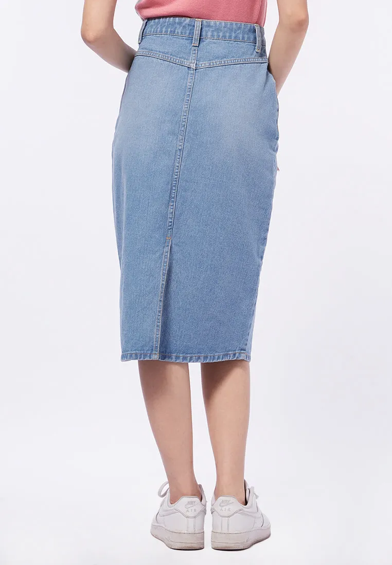Midi Denim Skirt