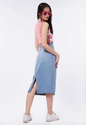 Midi Denim Skirt