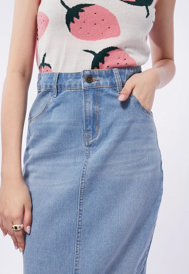 Midi Denim Skirt