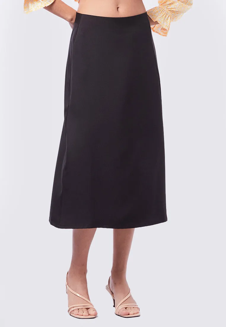 Midi Skirt with Slit Details