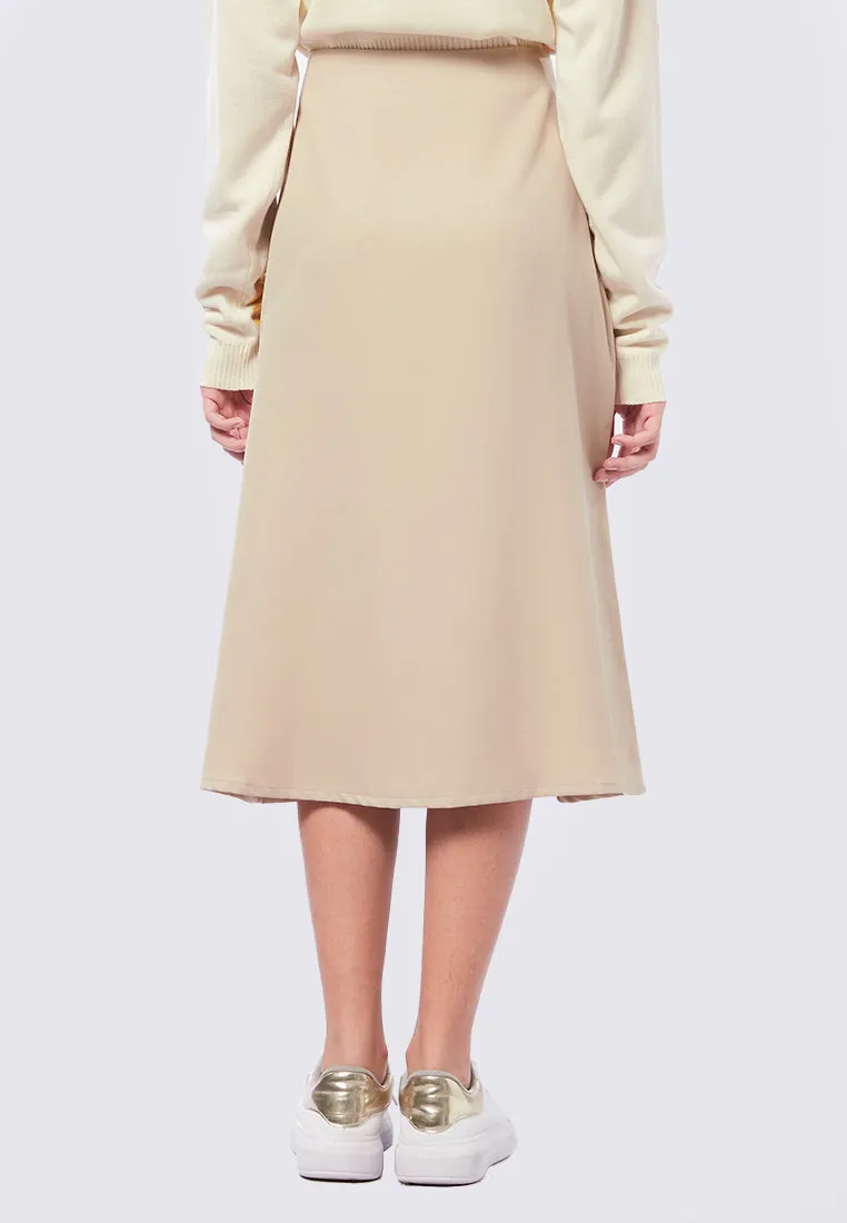 Midi Skirt with Slit Details