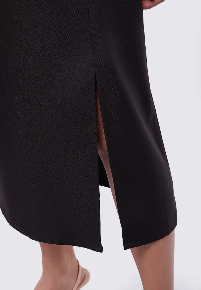 Midi Skirt with Slit Details