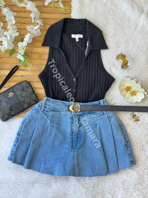MidnightChic Button-Up Top