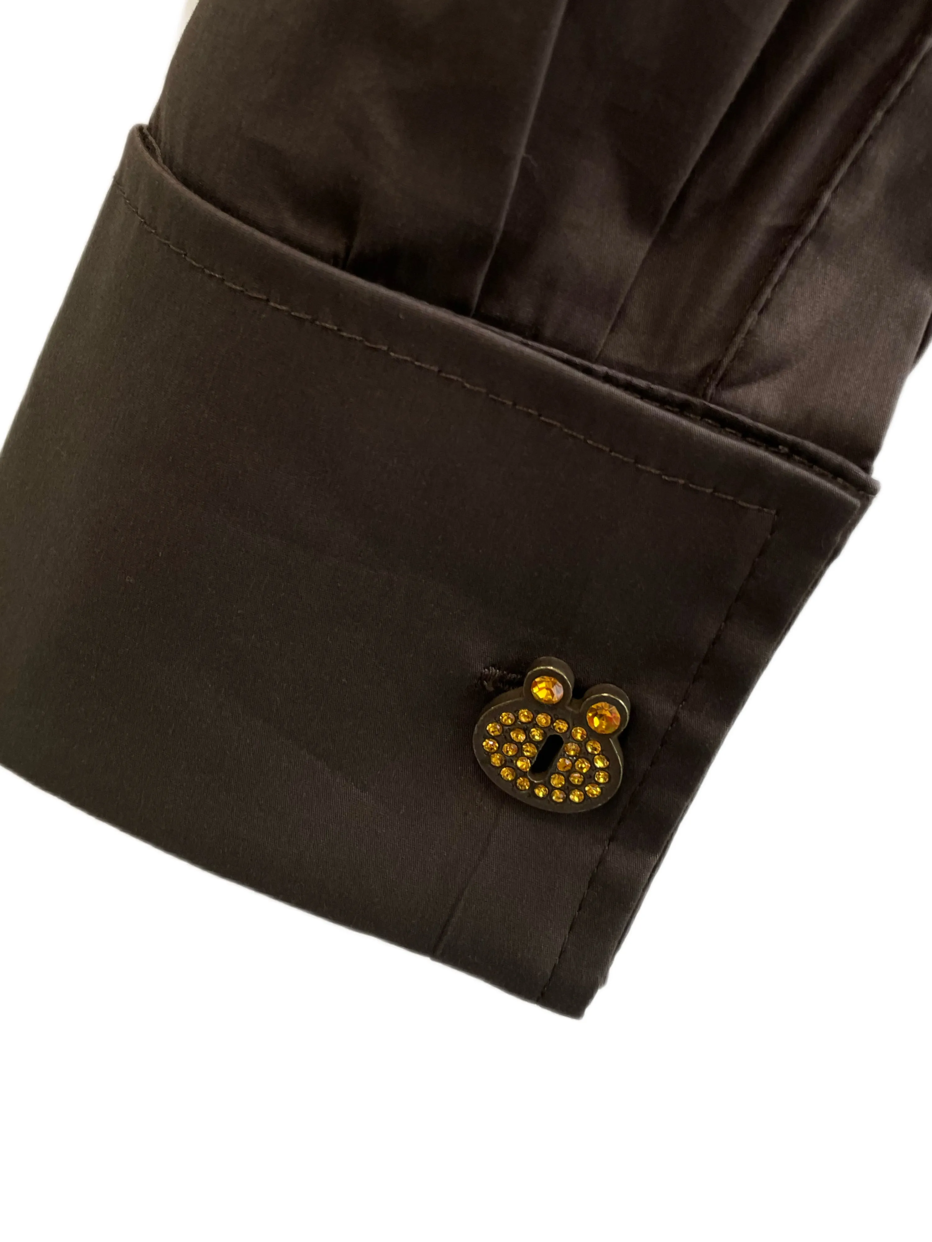 MILA SCHON CONCEPT Women's Button Up Top IT 50 Dark Brown