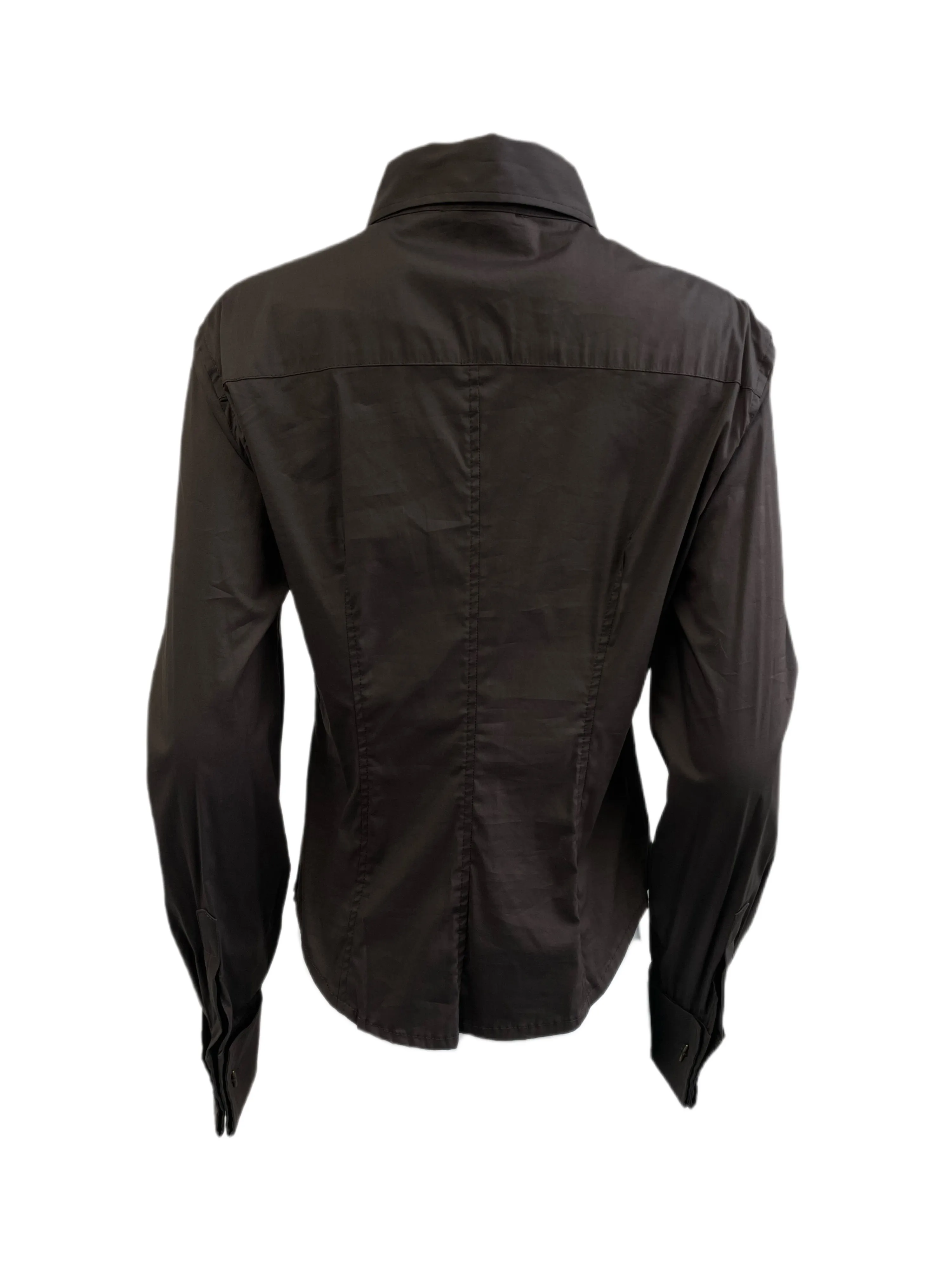 MILA SCHON CONCEPT Women's Button Up Top IT 50 Dark Brown