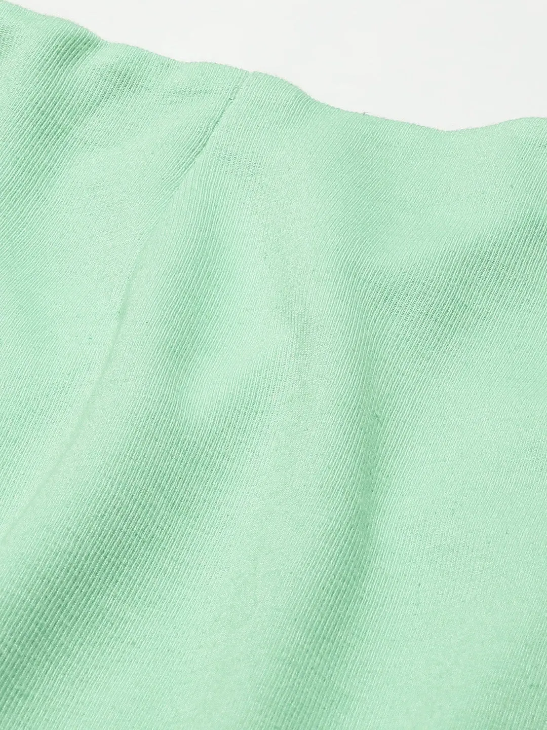 Mint Green Rib Pencil Skirt