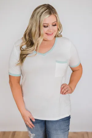 Mint Trim Pocket Top