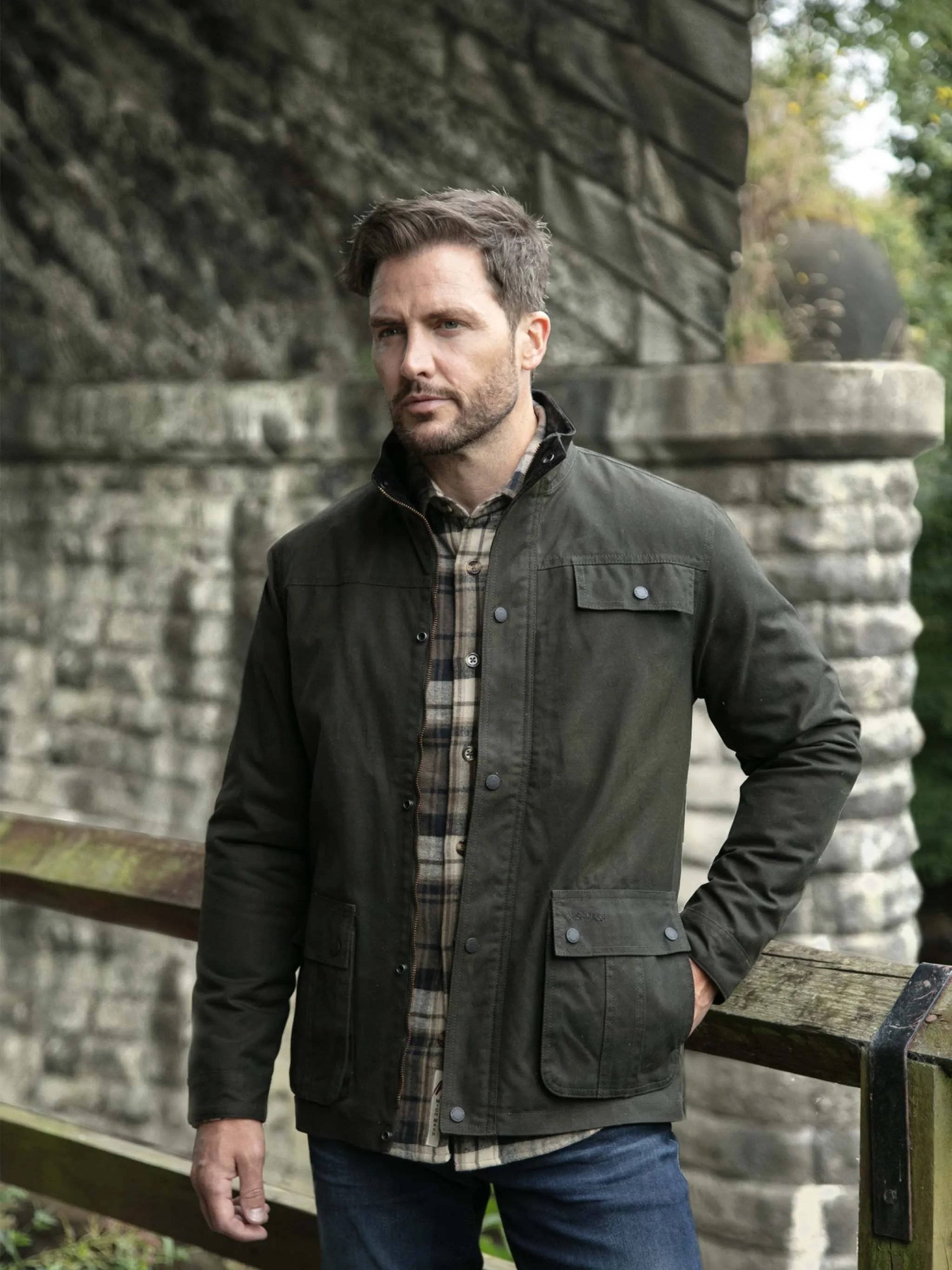 Mish Mash 3050 Utilis Wax Jacket Olive