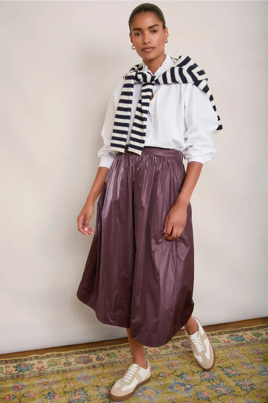 Mollie Skirt - Deep Plum Metallic