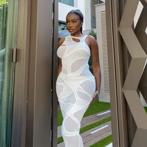 Morra Mesh Maxi Dress