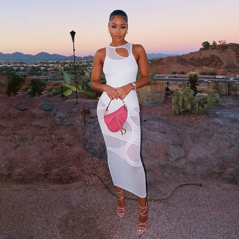 Morra Mesh Maxi Dress