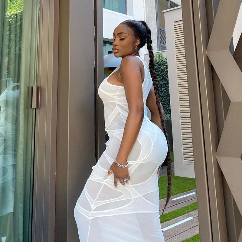 Morra Mesh Maxi Dress