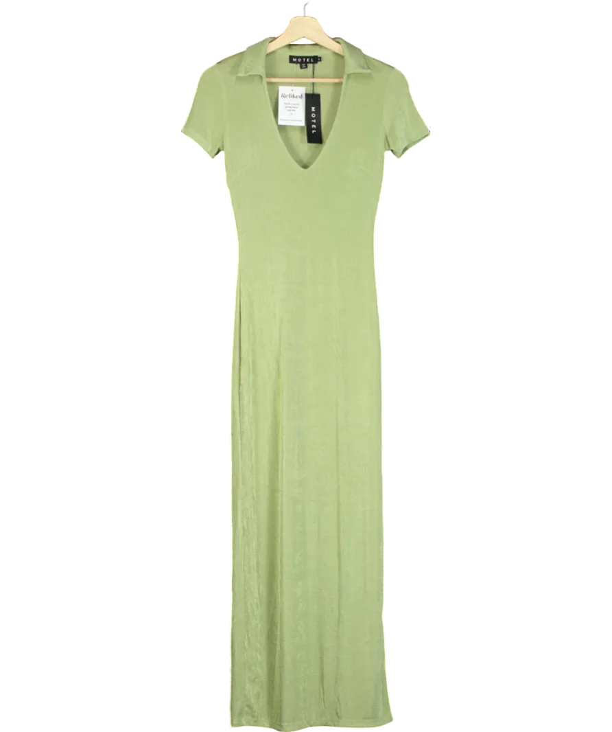 Motelrocks Green Savita Maxi Dress UK S