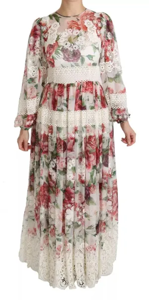 Multicolor Floral Maxi Sheath Dress