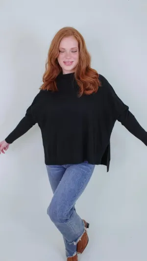 Nadine Long Sleeve Top - Black
