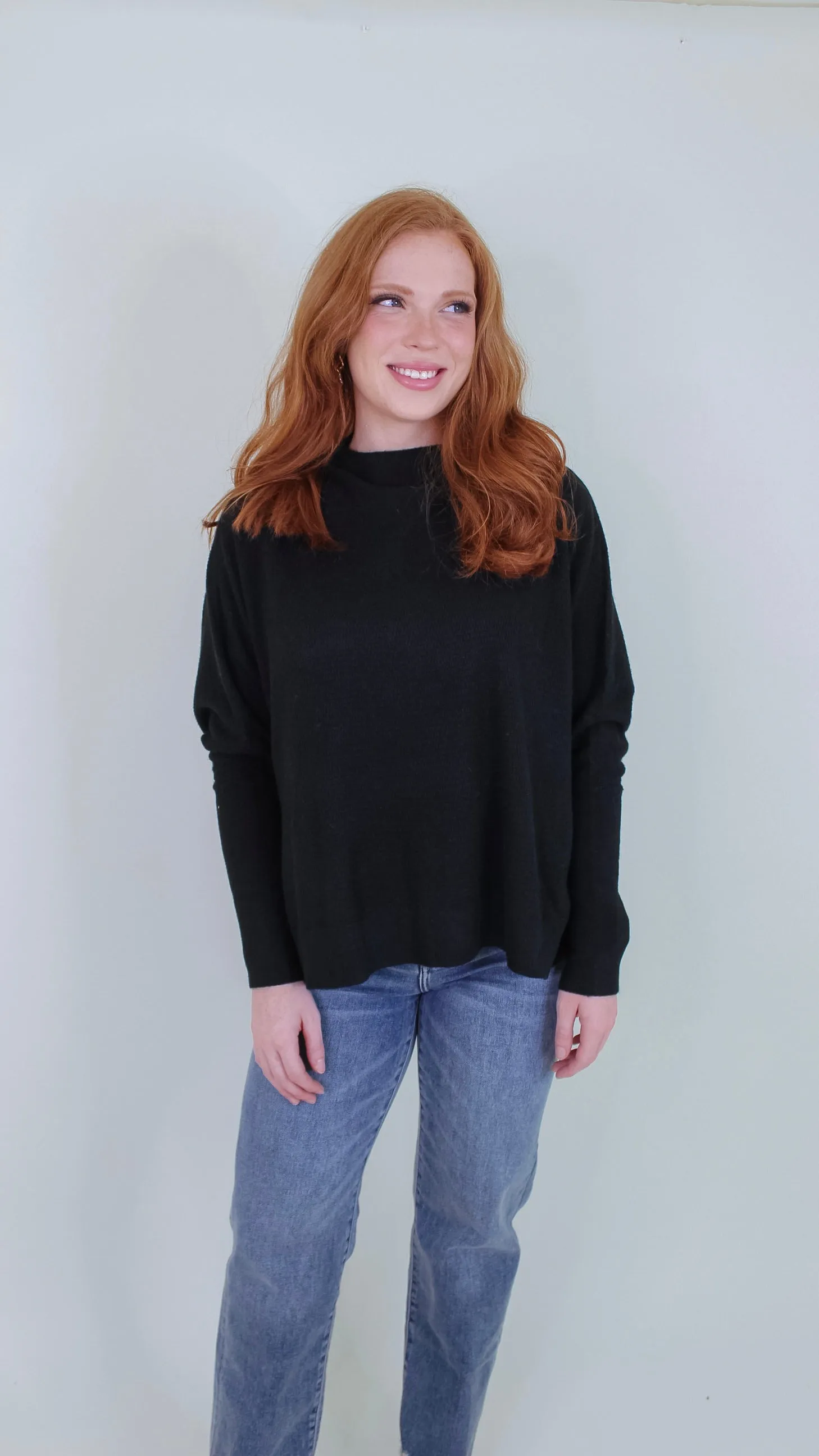 Nadine Long Sleeve Top - Black