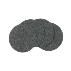 Natural Gray Felt Coasters - 4" Diameter, 4 Pieces