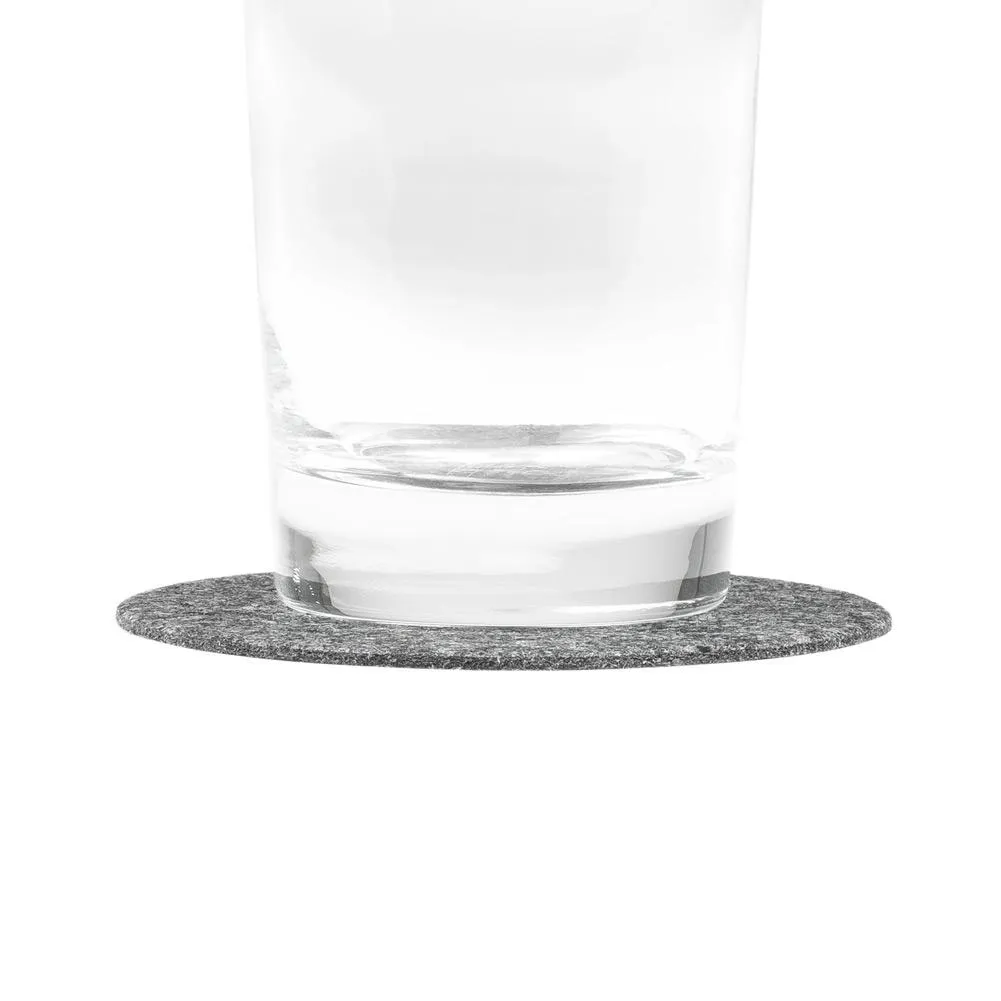 Natural Gray Felt Coasters - 4" Diameter, 4 Pieces
